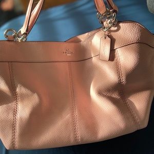 Leather Coach purse w/ strap cross body added